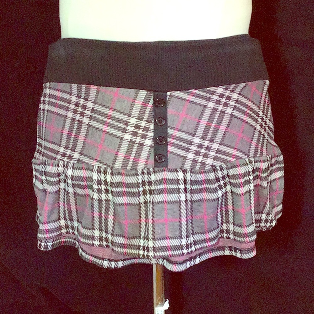 Purple Plaid Mini Skirt 💜🖤
